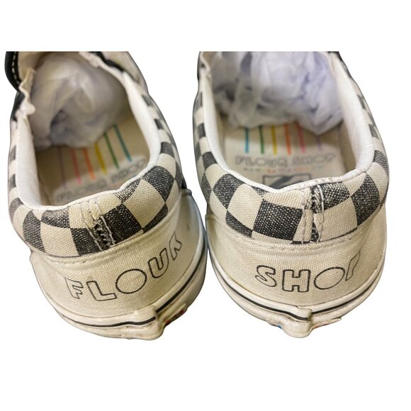 Vans X Flour Shop Slip-On Shoes With Fun Print & Checkerboard Accents Womens Siz - Picture 4 of 6